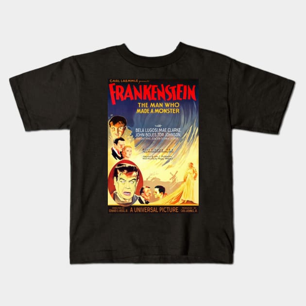 Ed Wood's Frankenstein Kids T-Shirt by MonsterKidRadio